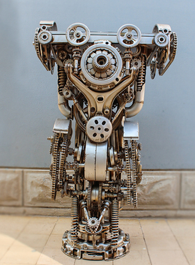 优选复古工业风齿轮铁艺前台接待台迎宾咨客台收银台酒吧餐厅清吧