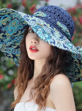 帽子遮阳帽女2025新款海边草帽