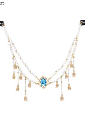 西域异域风公主流苏珍珠