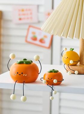 创意一家四口吊脚娃娃小摆件客厅电视柜办公室电脑桌面家居装饰品