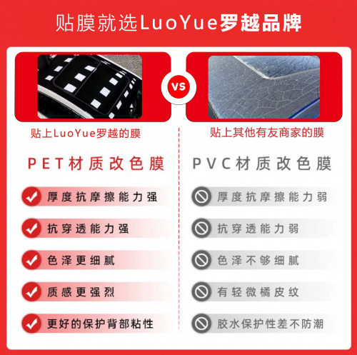 吉利星愿黑幻紫悬浮车顶改色膜进口PET哑光车顶改色黑幻紫包施工 - 图3