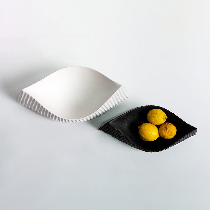 简约陶瓷船形果盘摆件样板间酒店客厅玄关餐厅装饰品民宿创意摆设,淘宝优惠券,粉丝福利购,淘宝优惠卷