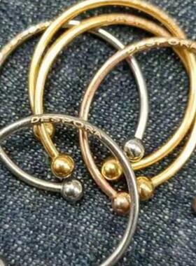 不锈钢可旋转解压戒指力珠