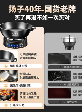 【京东快递】扬子铸铁无涂层电锅