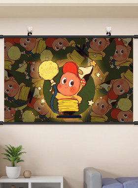 星星人泡泡玛特海报挂画装饰壁画