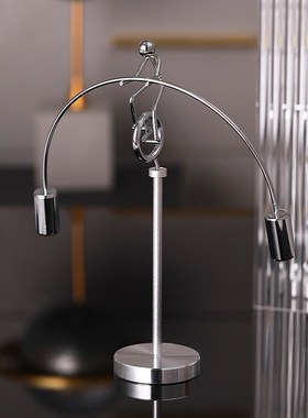 优选物理平衡解压不倒翁桌面铁人不停创意小摆件永动机仪牛顿摆混