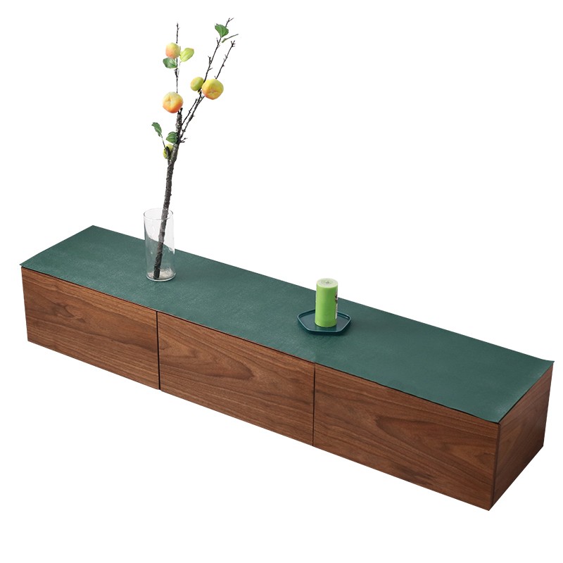 tpu皮革纹桌垫白色黑色磨砂电视柜桌布现代简约防水绿色桌垫防烫 - 图3