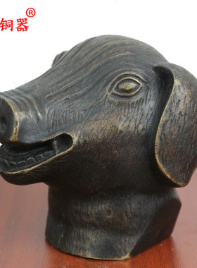 优选宇卓铜器 纯铜兽头十二生肖兽首头鼠牛虎兔龙蛇马工艺品摆件