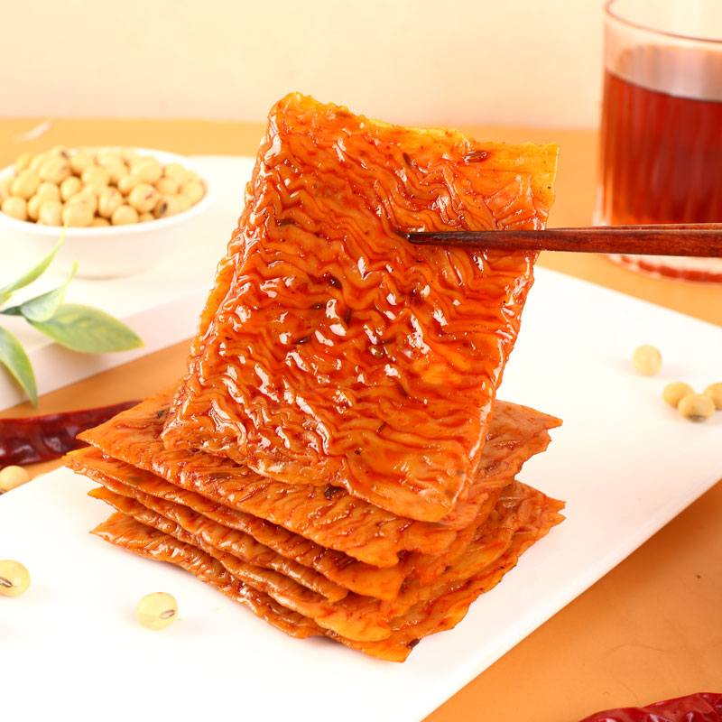 尚美滋大辣片素肉豆制品鞋底辣片老式豆皮辣条休闲追剧小包装零食