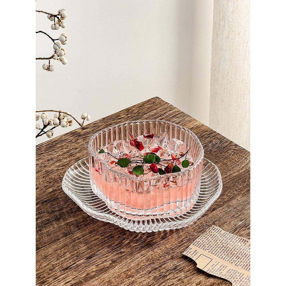 新中式糖水碗不规则透明玻璃碗碟套装高颜值甜品碗水果酸奶燕窝碗,淘宝优惠券,粉丝福利购,淘宝优惠卷