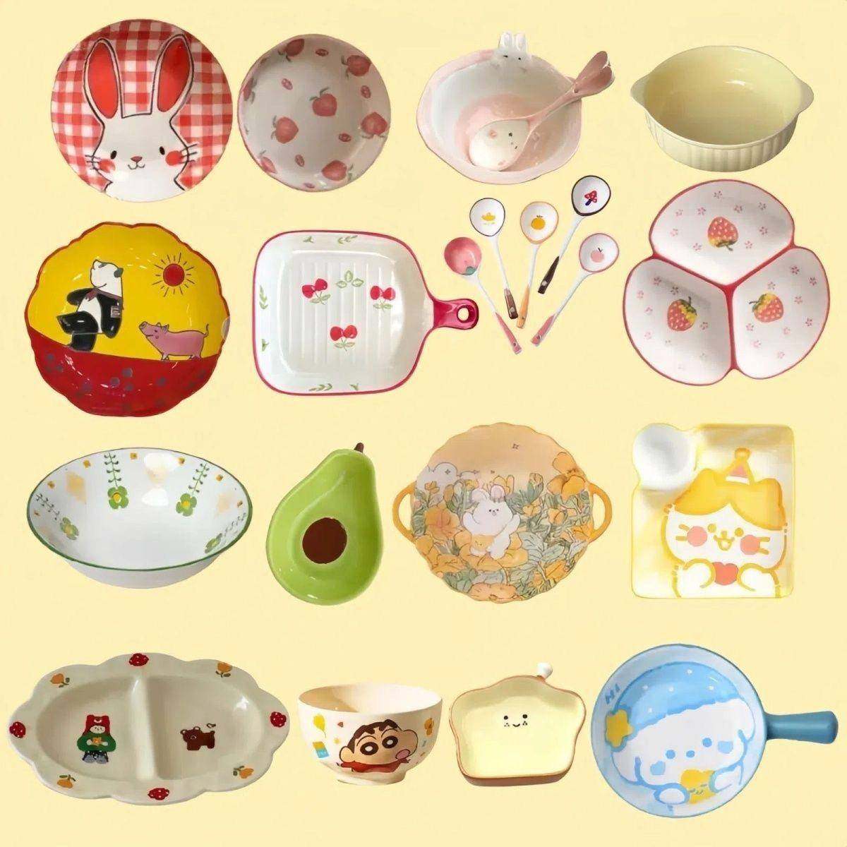 高颜值盲盒陶瓷宠粉陶瓷餐具惊喜碗碟泡面许愿盘子套装,淘宝优惠券,粉丝福利购,淘宝优惠卷