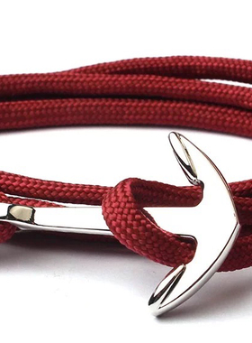 2025新款ins风森系街头百搭个性情侣手绳女钢船锚手链男多层缠绕