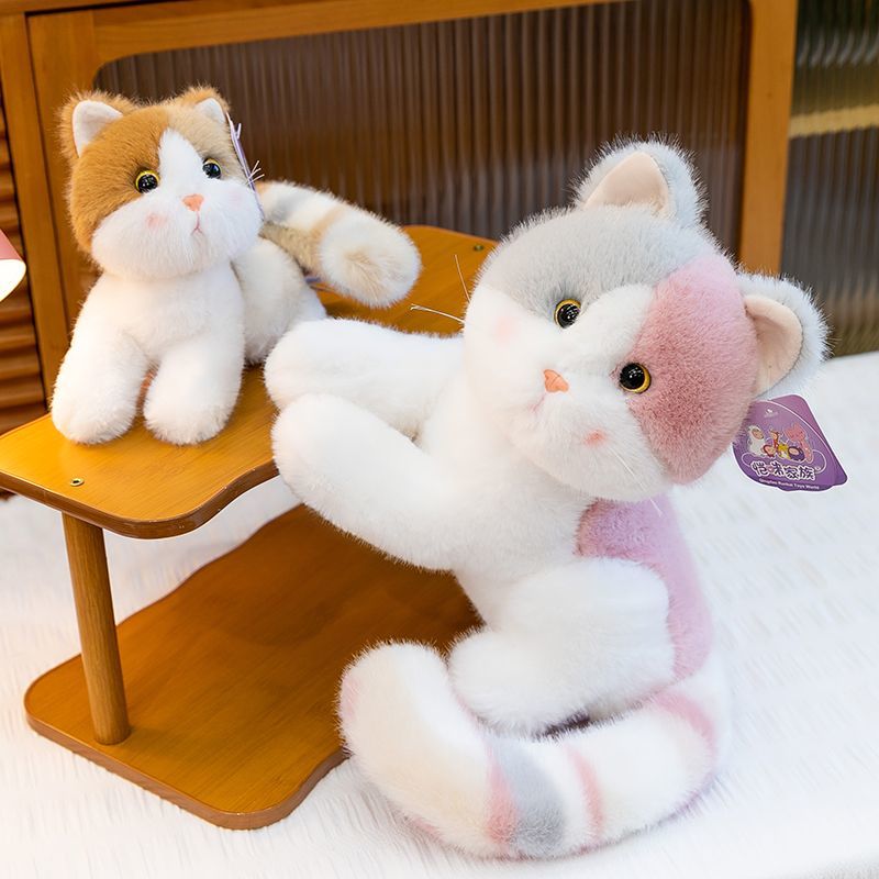仿真趴姿小猫公仔毛绒玩具宠物玩偶布娃娃儿童生日礼物送女生闺蜜 - 图2