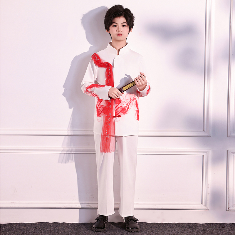 儿童大合唱演出服中小学生爱国表演服团古筝万疆舞蹈红歌比赛礼服 - 图1