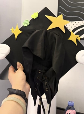 星星翅膀学士帽装饰发夹可爱发卡