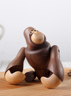 木然木艺工艺品大猩猩创意摆件可悬挂金刚礼品木制家居可爱创意