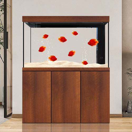 御品空间2025新款鱼缸客厅大型底滤超白免换水水族箱落地家用 - 图0