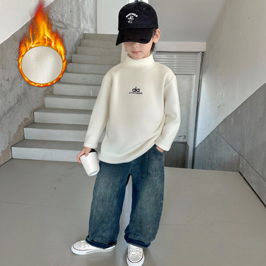 Half turtleneck bottoming shirt for children in autumn and winter 2025 new style