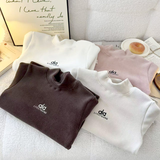 Half turtleneck bottoming shirt for children in autumn and winter 2025 new style