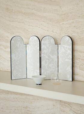 ladylike 新中式刺绣折叠屏风桌面摆件高级感 装饰品客厅玄关茶室