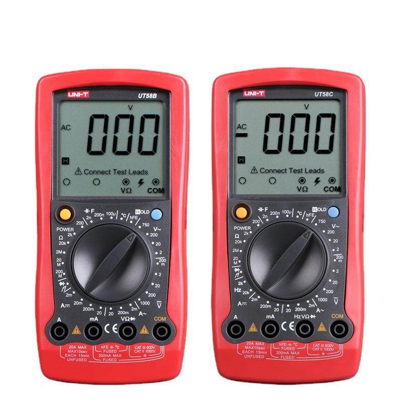 UNI-T优利德数字万用表 UT58A电压电流表 通用型大屏数显多用表 - 图1