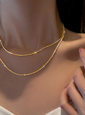 Necklace Gift简约ins风菜花链波光粼粼锁骨链满天星项圈颈链项链