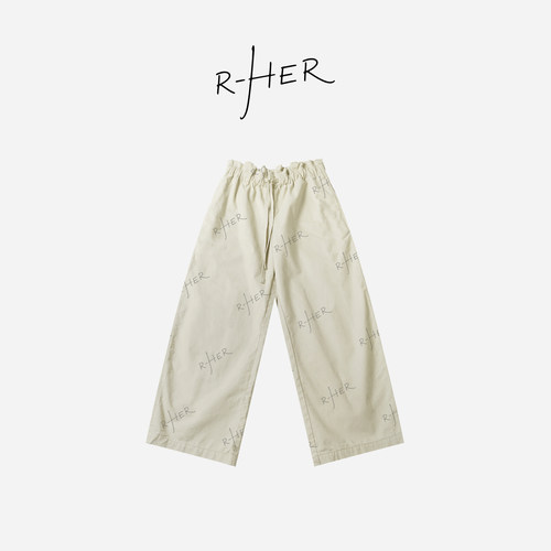 RHER STUDIO“抽褶花苞”夏季云柔触感显瘦简约宽松阔腿休闲裤KL0 - 图3