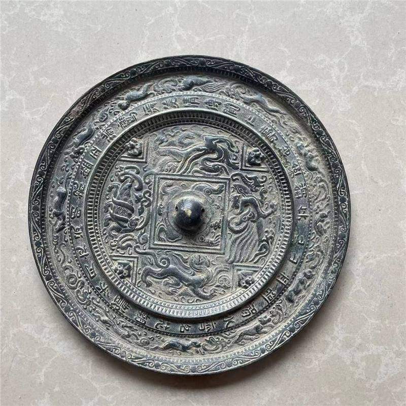 纯铜大号古做旧铜镜老镜子工艺品摆件家居玄关卧室装饰影视道具,淘宝优惠券,粉丝福利购,淘宝优惠卷