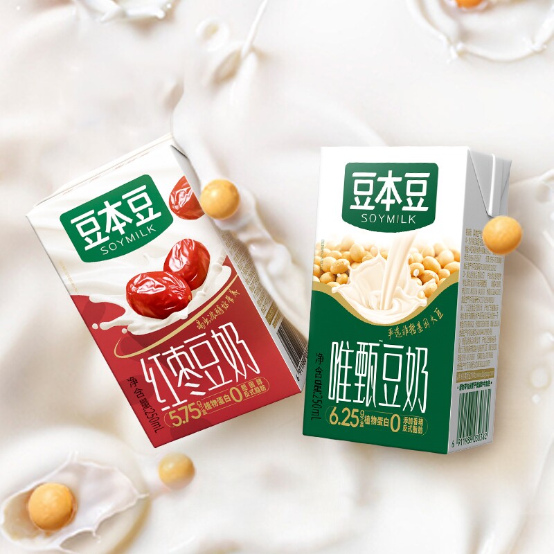 豆本豆唯甄原味豆奶250ml*24盒