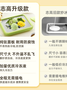 志高炒酸奶机家用小型纯钛免插电