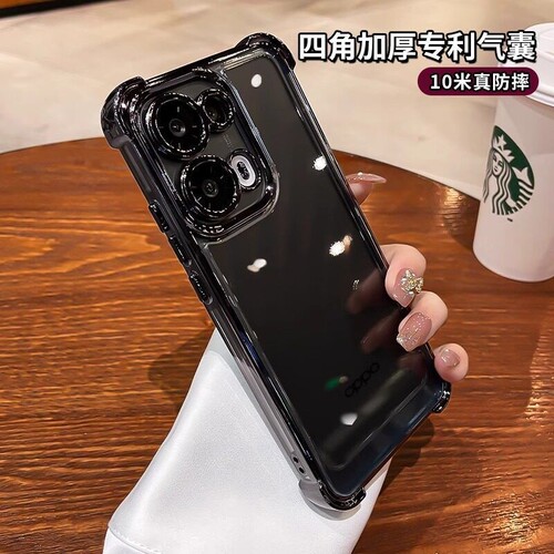 四角防摔适用opporeno16pro手机壳Reno15新款13/12透明高级感14镜头全包11保护套不发黄10防摔9/8硅胶7/6外壳 - 图2