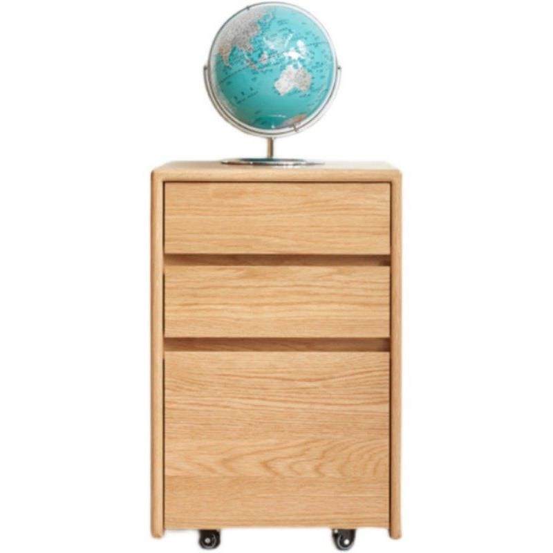 实木红橡木儿童三斗柜带轮子家用卧室床头柜收纳柜滑轮现代简约风,淘宝优惠券,粉丝福利购,淘宝优惠卷