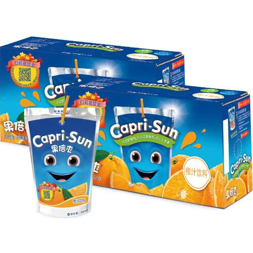 capri-sun儿童果汁饮料草莓猕猴桃味10袋200ml整箱批特价 - 图0