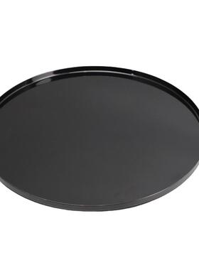 北欧现代极简圆形黑色金属托盘摆件样板间家居客厅桌面收纳盘装饰