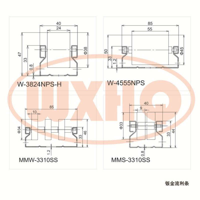 钣金流利条轻型组装滚轮式货架输送机防撞条 - 图0