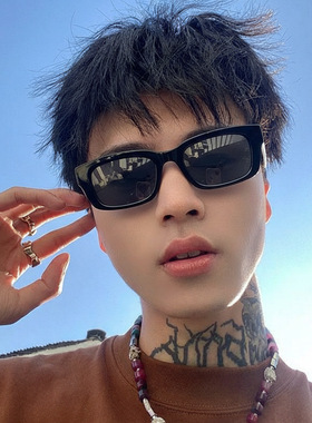 欧美防蓝光复古太阳眼镜男女同款蹦迪个性街拍潮流眼镜凹造型墨镜
