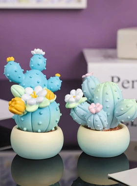 梦幻仙人掌仿真盆栽树脂工艺品
