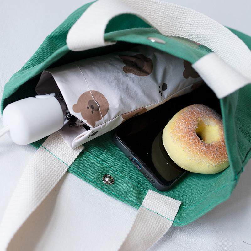 草莓印花帆布手提包女韩国可爱外出饭盒便当手提袋女小包包,淘宝优惠券,粉丝福利购,淘宝优惠卷