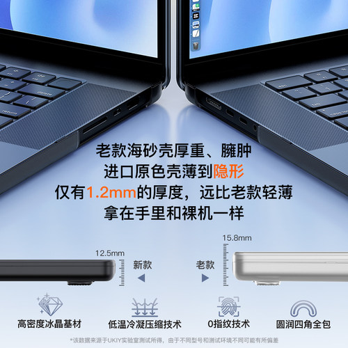 UKIY原色壳适用macbookpro保护壳macbookair保护套macbook苹果笔记本mac电脑壳13寸14寸配件m5m4m3m2外壳neo - 图2