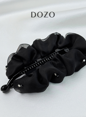 DOZO真丝水钻香蕉夹马尾竖夹发饰