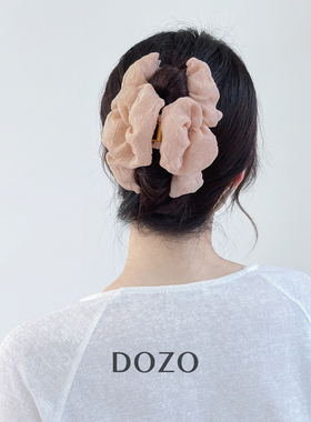 DOZO温柔真丝大号抓夹后脑勺盘发