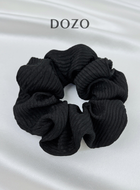 DOZO真丝褶皱发圈女甜美百搭新款