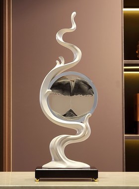 现代简约风生水起轻奢风流沙画高级感摆件客厅办公室装饰开业礼物