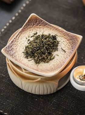 日式手作粗陶熏香炉蜡烛鼠尾草