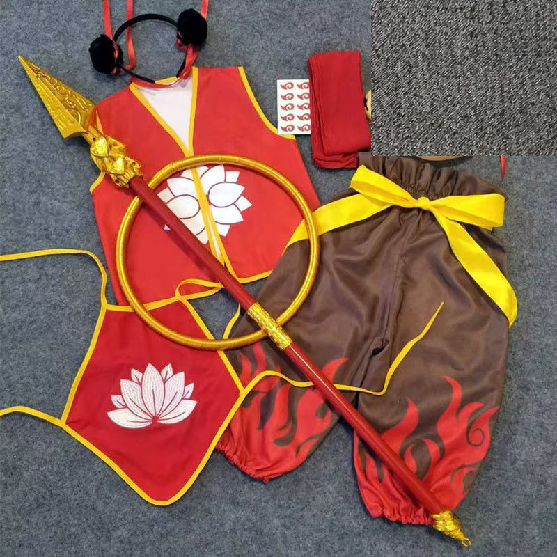 哪吒闹海六一儿童演出服小哪吒衣服cos服成人舞台剧动漫魔童降世 - 图0