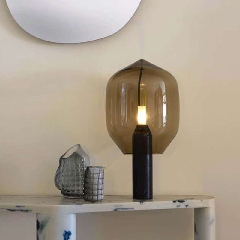 后现代创意台灯大理石客厅卧室轻奢酒瓶子玻璃茶几设计师床头柜灯,淘宝优惠券,粉丝福利购,淘宝优惠卷