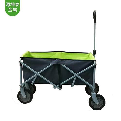 手拉杆营地车四轮搬运野餐小推车现货户外便携桌板折叠野营车 - 图1