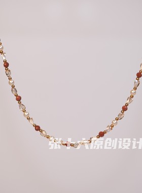 张十六原创设计手工串珠凝珠项链