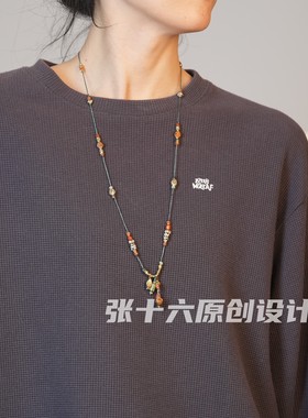 张十六锦鱼铜合金新中式毛衣链