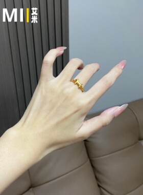 钱多多生肖小马开口戒指